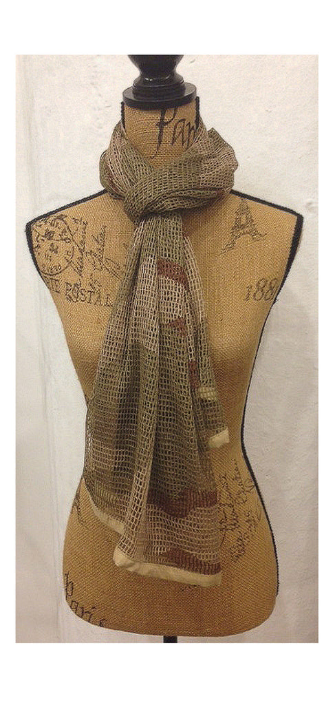 Brown Bark Camouflage Scarf