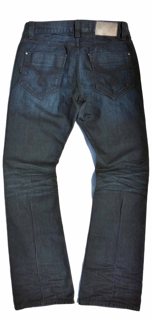 Men's Flare, Boot cut, Wide Leg Jeans in USA Denim - Hendrix (Blue Black Wash)