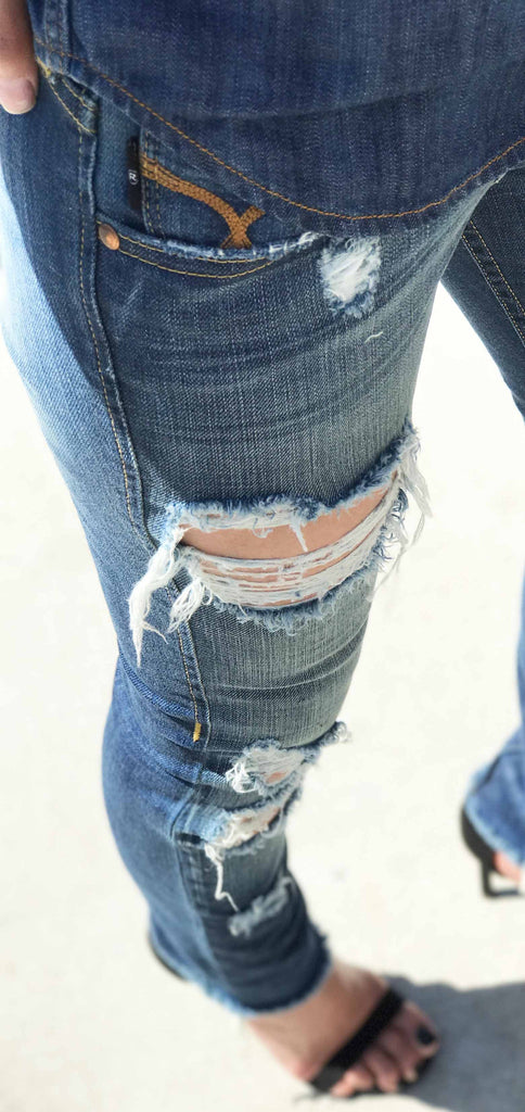 DESTROYED SKINNY JEANS -WOMEN'S