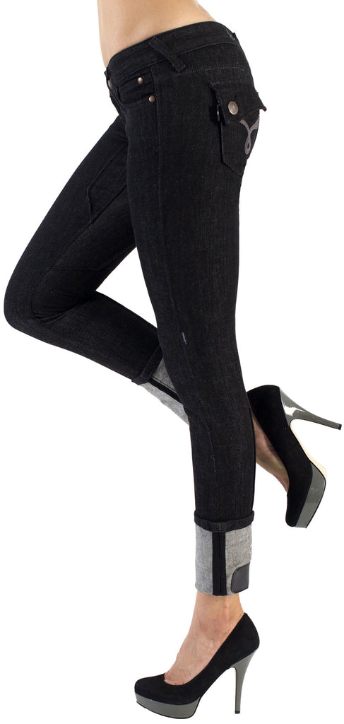 Women's Premium Skinny Jeans - Chloe Black Skinny