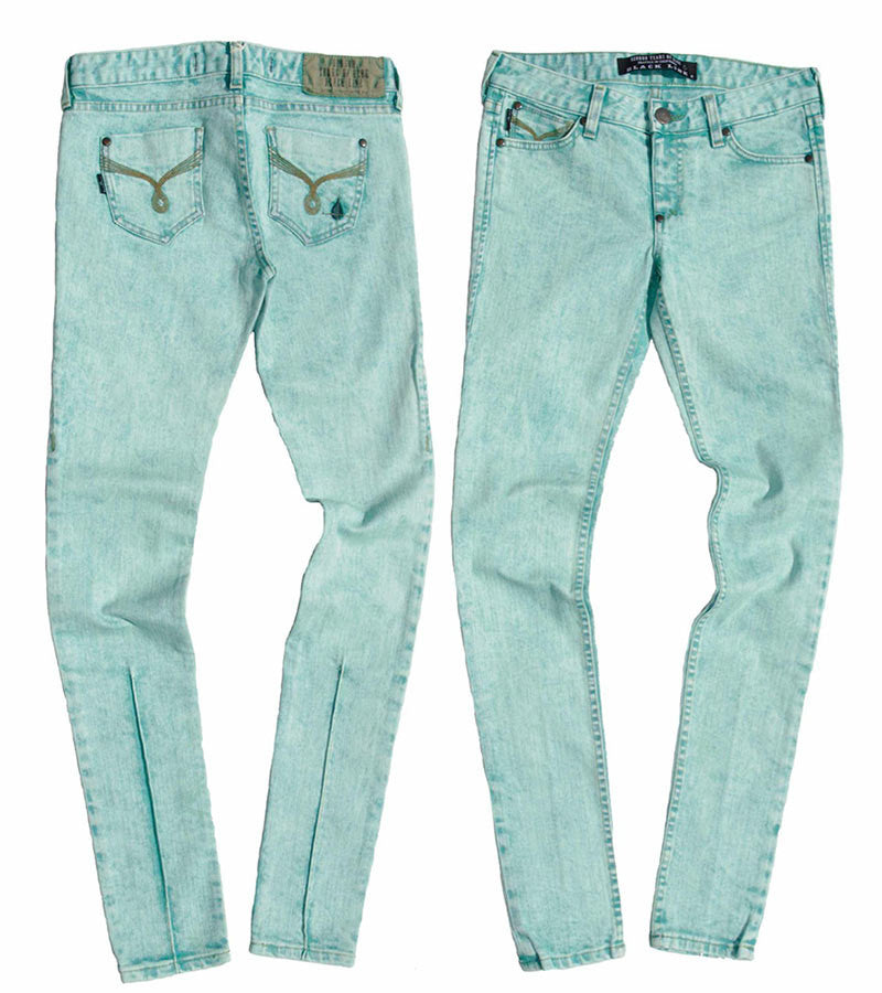 Color Skinny Jean's, Color Denim ( Aqua Color Skinny Fit Jean's )