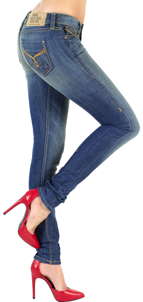 Women's Skinny Stretch Jeans - Cecilia Venus Wash