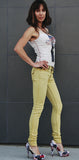 Color Skinny Jean's, Color Denim (Yellow Color Skinny Fit Jean's)