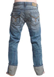 Men's Straight Fit Premium Turn Up Jean's, Miles - DOUBLE STAR