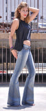 Women's Flare Jeans, Wide-Leg, Bell Bottom Jean -  Malibu Ocean Wash